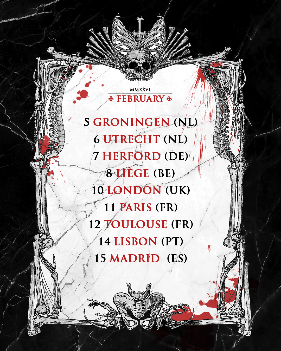 Mayhem Death Over Europe Tour Poster 2026